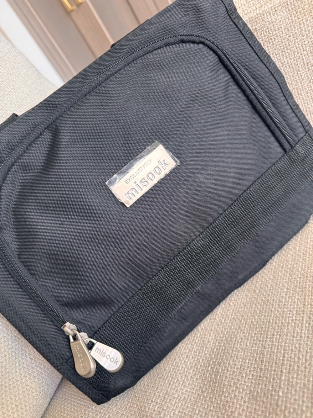Misook Black Men's Toiletry Kit with Metal Accents